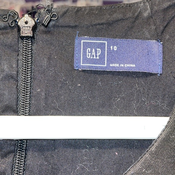 Ladies GAP Black dress feels suede like faux leather feel size 10 - Picture 6 of 9